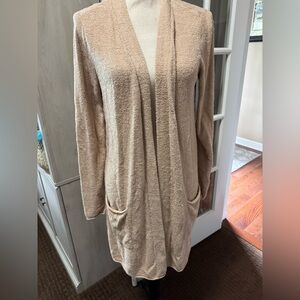 Barefoot Dreams CozyChic Lite Essential Long
Cardigan Sweater Size M Beige